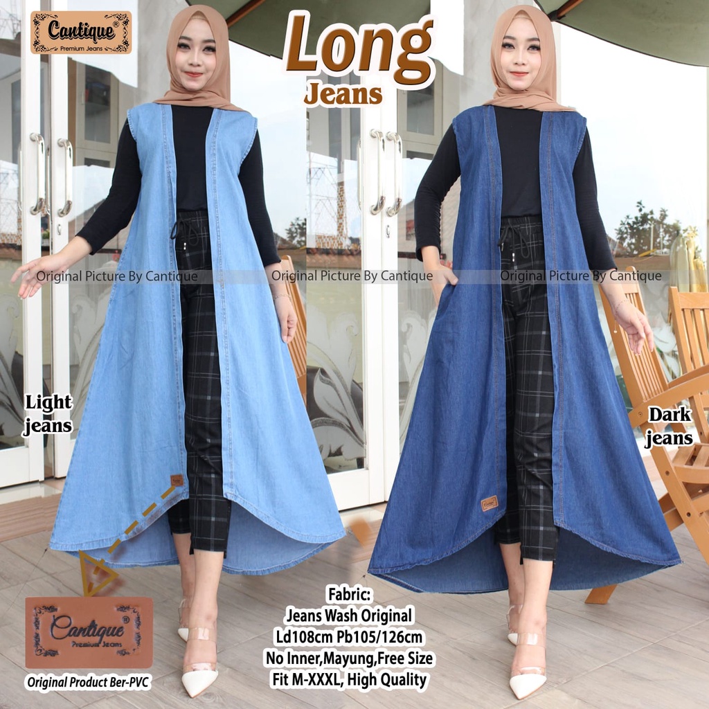 LONG JEANS || NO INNER, MAYUNG + FREE SIZE