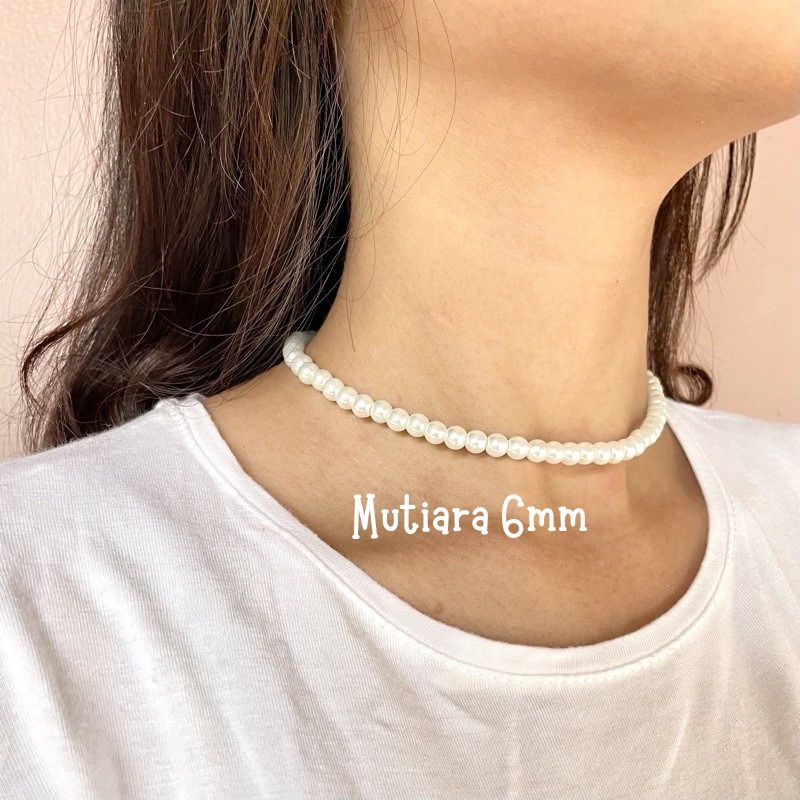 Kalung Mutiara Custom Nama Kalung Mutiara Custom Huruf