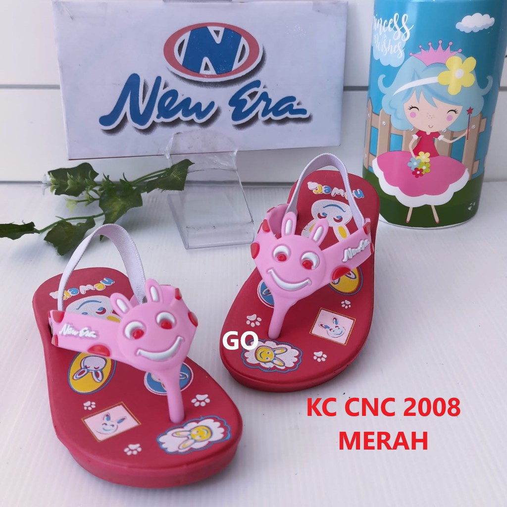 gof NEW ERA KC CNC 2008 Sandal Jepit Karet Anak Perempuan Anti Slip Sendal Karakter Anak Original