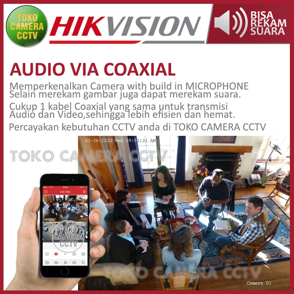 PAKET CCTV HIKVISION 5MP 16 CHANNEL 16 KAMERA AUDIO