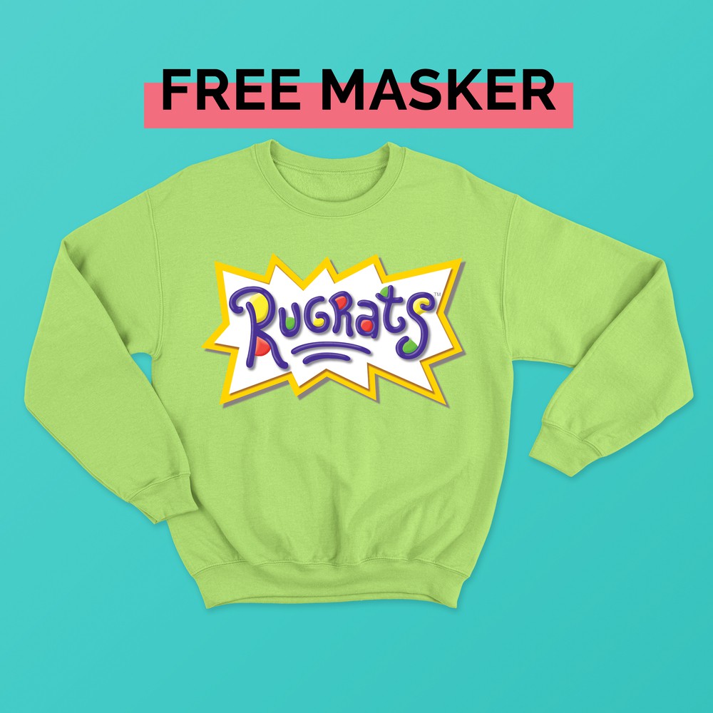 SWEATER HOODIE VINTAGE RUGRATS KOREA FREE MASKER (WANITA & PRIA)