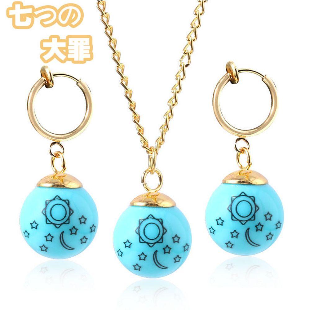 Anting Anime Agustina Wanita Gadis Perhiasan Aksesoris Elizabeth Moon Liones Anime Cosplay Props