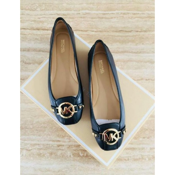 Sepatu Michael Kors Fulton Shoes Leather Black Studs Original