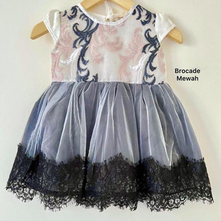 Dress Pesta Kondangan Ulang Tahun Mewah Lucu Bayi Anak Perempuan Cewek Terlaris Kode 2 Babeebabyshop