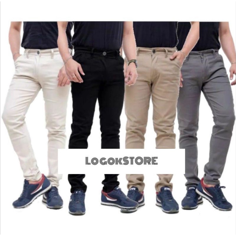 TERLARIS CELANA PANJANG PRIA UKURAN 27-38 PREMIUM QUALITY CHINOS SLIMFIT COWO SKINNY POLOS COWOK