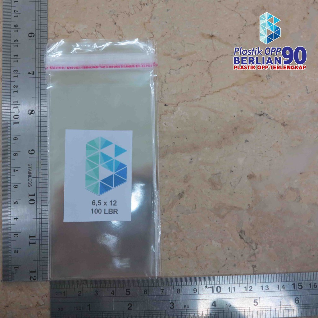 6,5X12 CM PLASTIK OPP (SEAL/LEM) TEBAL 20 MIC ASLI / PLASTIK KEMASAN