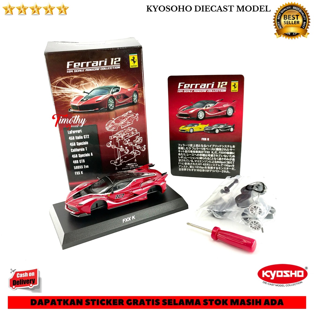 Kyosho Diecast Model Collection Ferrari Fxx K Merah Timothy Diecast