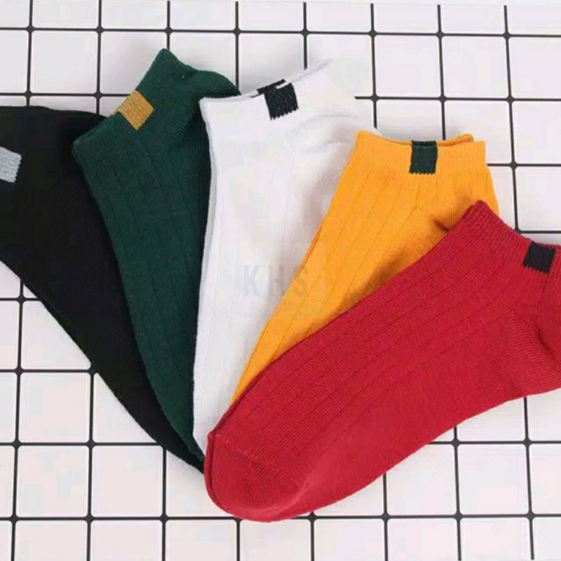 Kaos Kaki Ankle Cute Kaos Kaki Pendek Polos dan Motif Semata Kaki Murah Cute Short Socks KHS-8