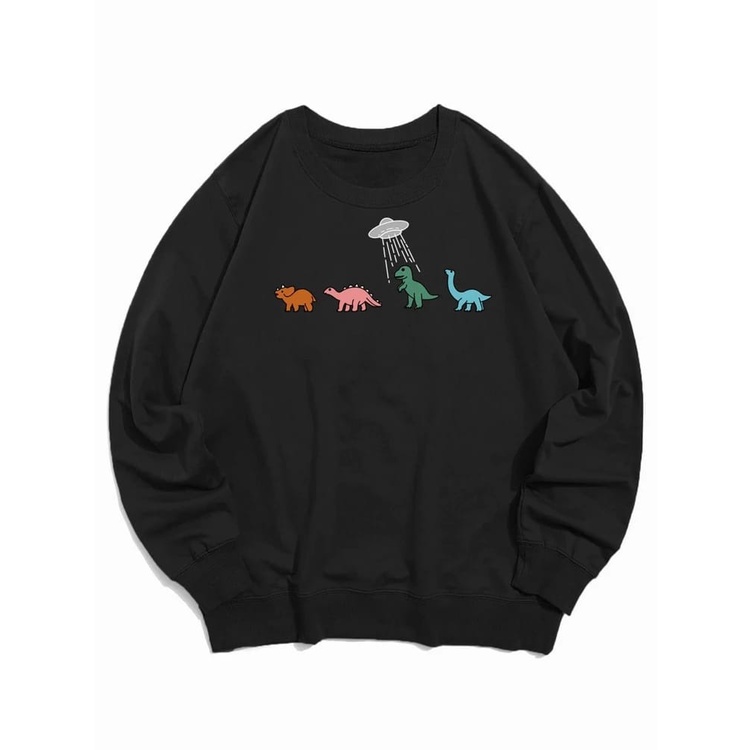 DINO FAMILY Basic Sweater II DINO FAMILY Sweater Crewneck Sz M - XL ( Pria &amp; Wanita )