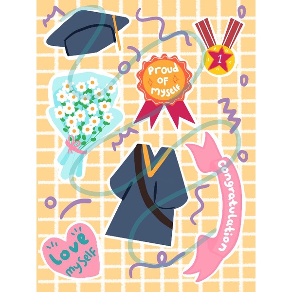 

Graduation Cute Sticker Decoration
