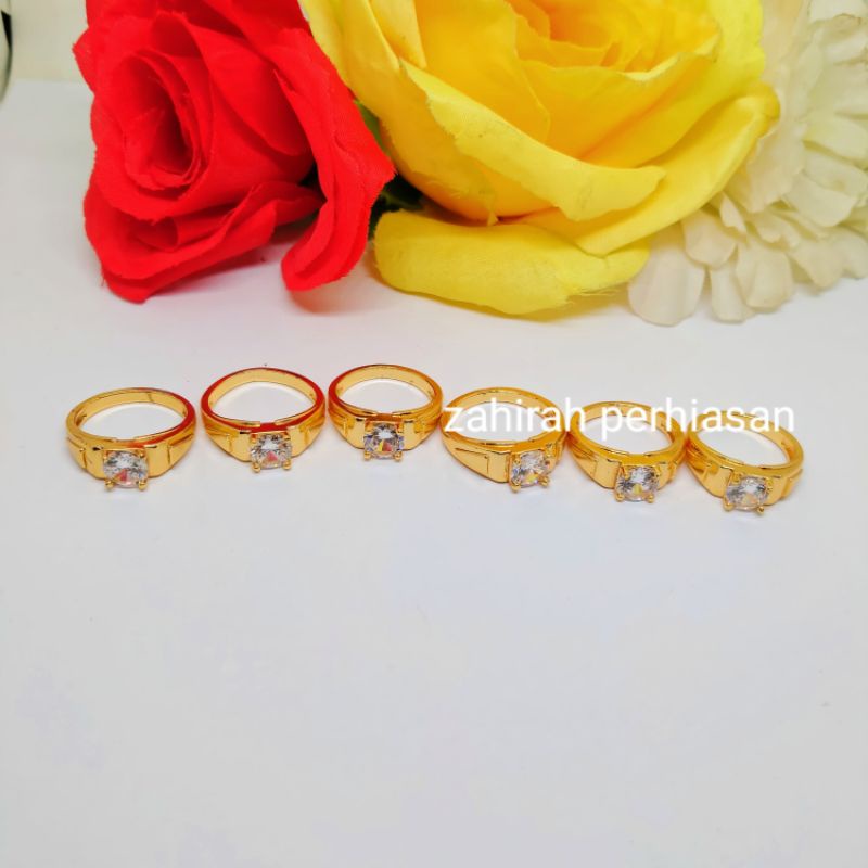 Cincin coin mata satu anti luntur