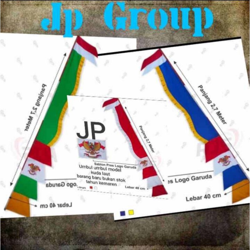 Umbul umbul kuda laut 20pcs,umbul-umbul,Umbul umbul,Umbul umbul warna,Umbul umbul jumbo,Bendera