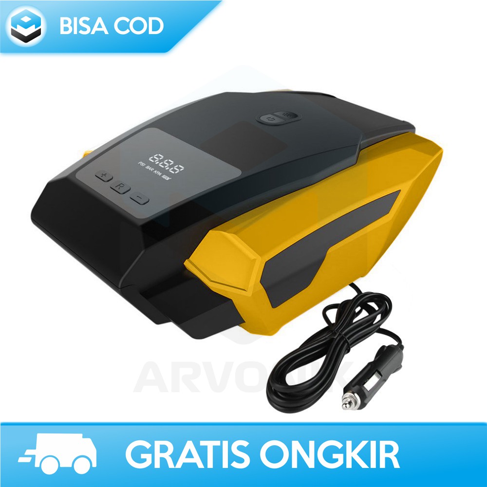 POMPA BAN MOBIL ELEKTRIK PORTABLE TAFFWARE ATJ-1166S INFLATOR DIGITAL