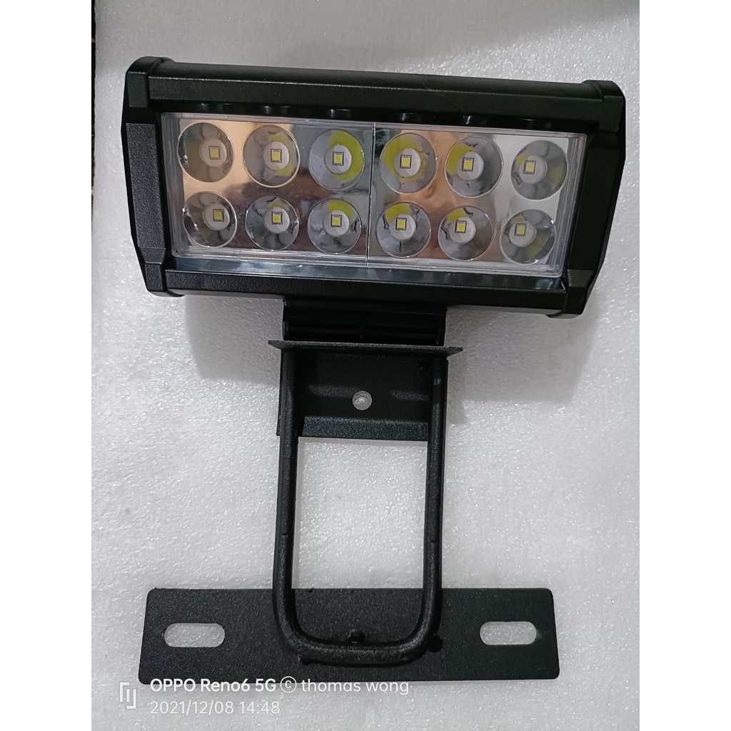 LAMPU TEMBAK / LAMPU SOROT LED CWL 12 MATA PUTIH+BREKET RX-KING (SUPER TERANG) T-5211