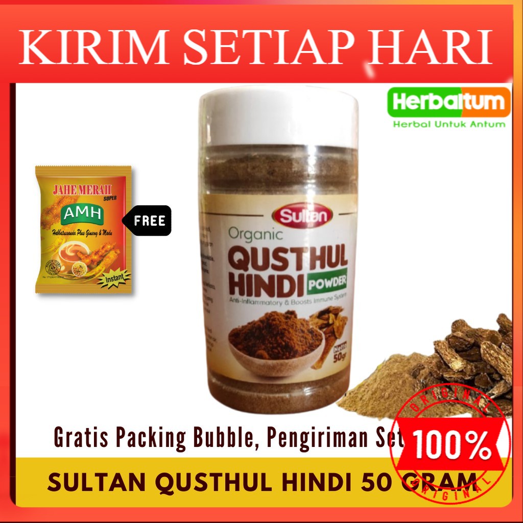 

Kustul Hindi - Quts Qust Qusthul Qustul SULTAN QUSTHUL HINDI POWDER 50 GR - Bubuk Qist al Hindi alHindi al-Hindi Obat Herbal Covid