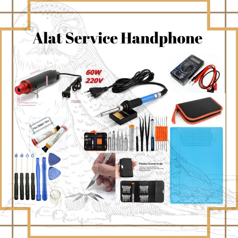 Solder Listrik Lengkap Solder Paket Lengkap Alat Servis Elektronik Service Tools Hape Alat Service H