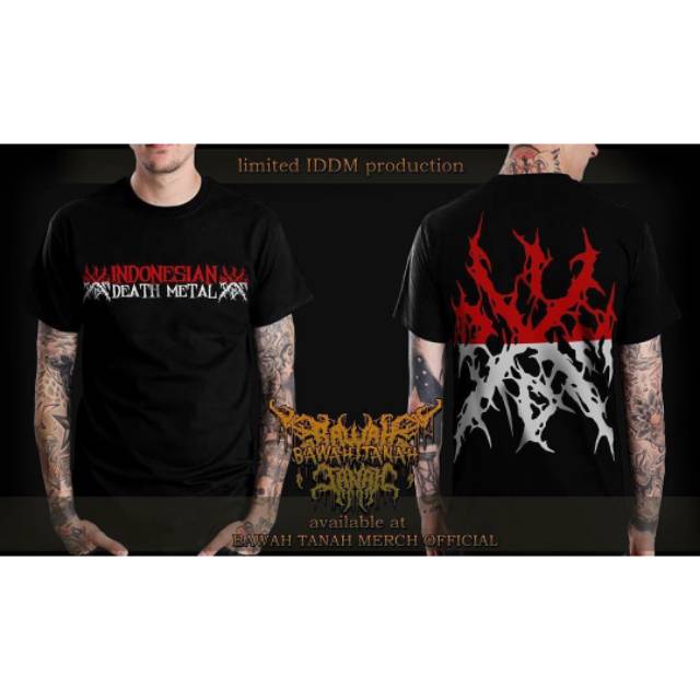 Cod Original Asli Ts metal kaos gaul baju viral keren by IDDM Indonesia death metal Logo 1 black plu