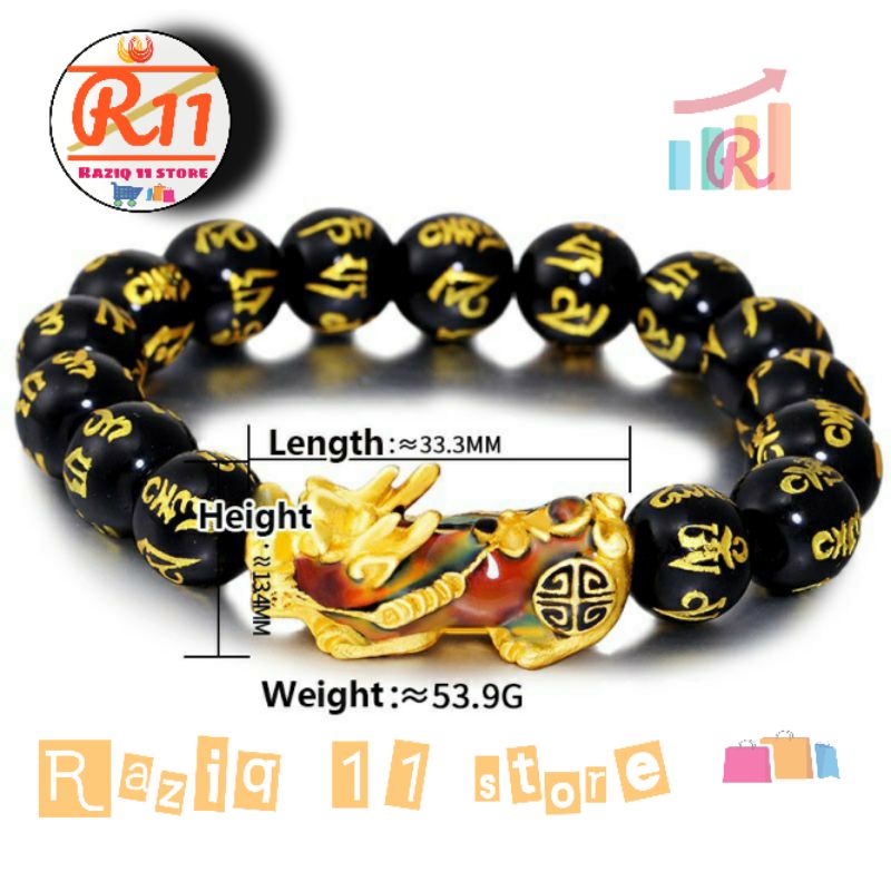 Gelang Pixiu Emas Thermo Berubah Warna