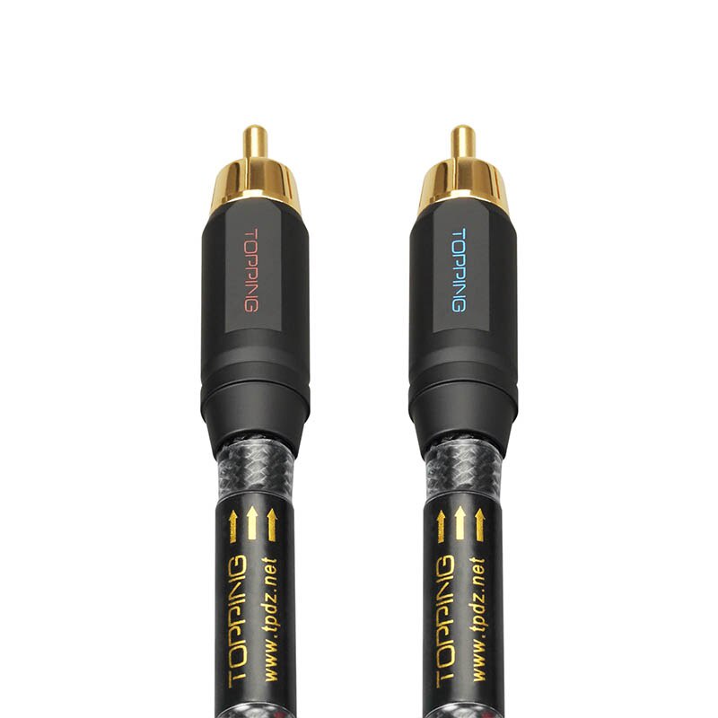 TOPPING TCR2 RCA Cable 6N Single Crystal Copper Gold-Plated RCA Professional Audio Cable