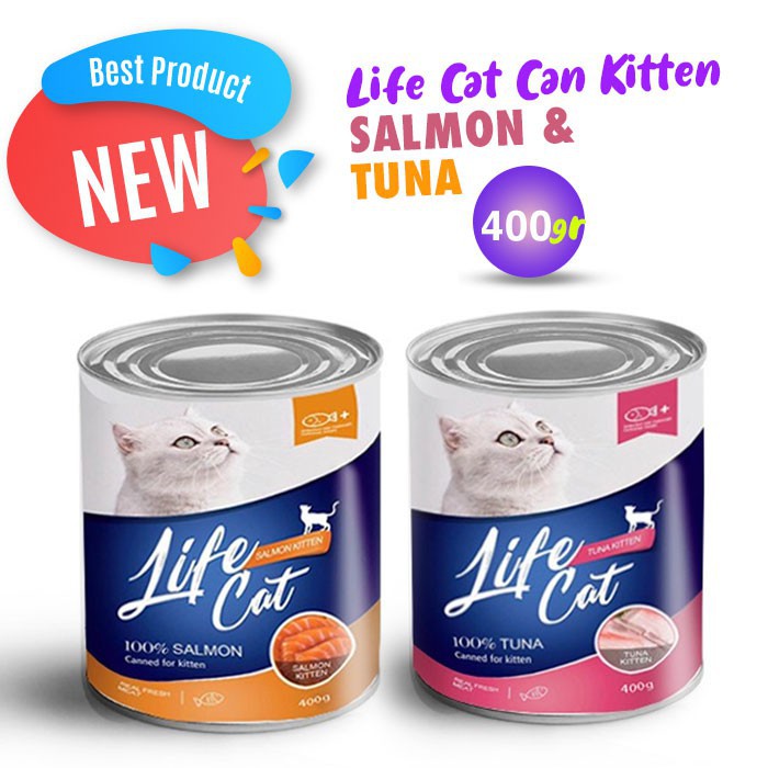 LIFE CAT KALENG Wet Food 400 Gr / Makanan Kucing Cair Kaleng