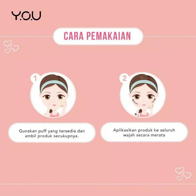YOU The Simplicity TWO WAY CAKE Flawless Skin / Face Powder / Bedak Two Way Cake