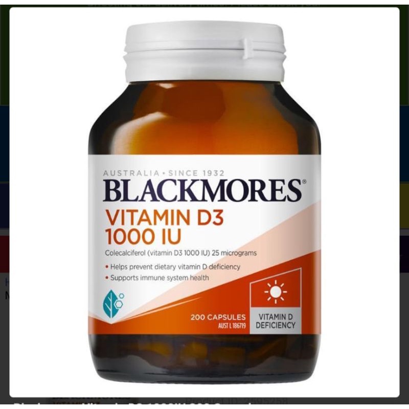 Blackmores Vitamin D3 1000iu