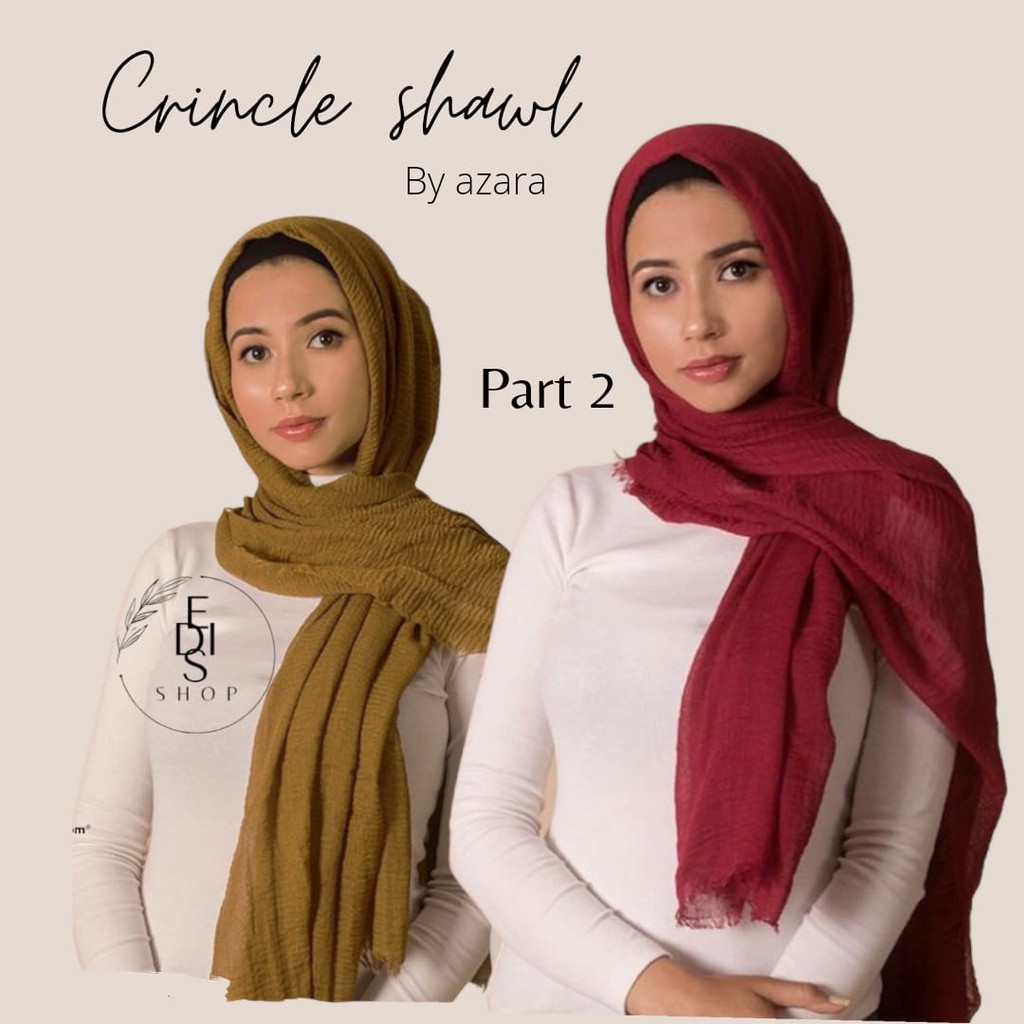 PART 2 /Pashmina Crinkle Kusut Shawl Cotton Crush Import