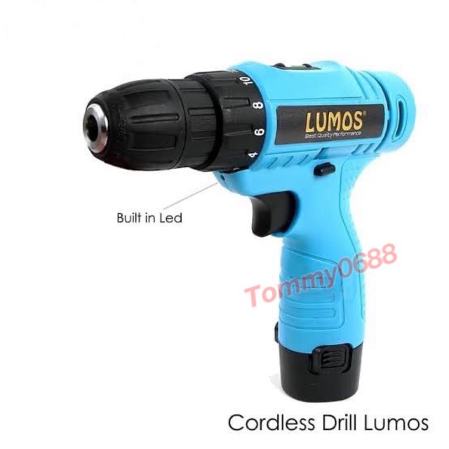 MESIN BOR BATERAI 12V / CORDLESS DRILL LUMOS 12VOLT