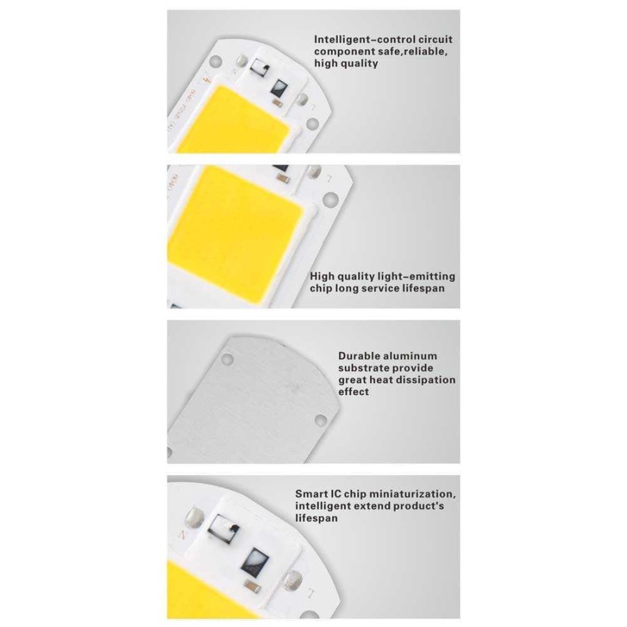 Chip Lampu COB LED Floodlight Spotlight 220V 50W 3000~3500K Warm White - White