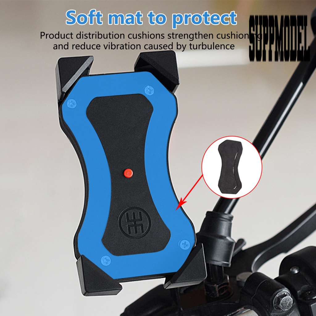 Stand Holder Handphone Anti slip Tahan Gores Bisa Diputar Untuk Setang Mobil