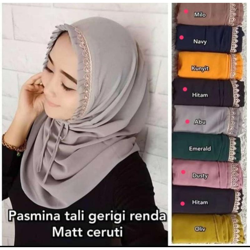 pasmina instan lipit renda