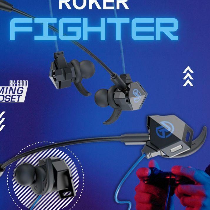 ✿Paling Murah Handsfree Headset Roker Tank Gaming Earphone RK-G600 Handsfree Handset Roker Tank top