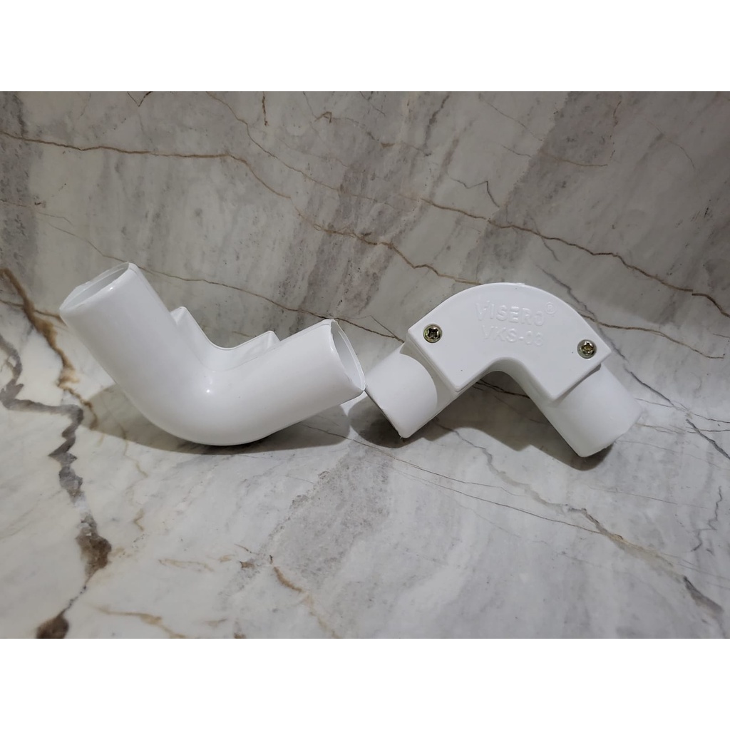 Sambungan Pipa L 20MM VISERO VKS-03 / Knie / Knee / Keni / Elbow Pipa Listrik