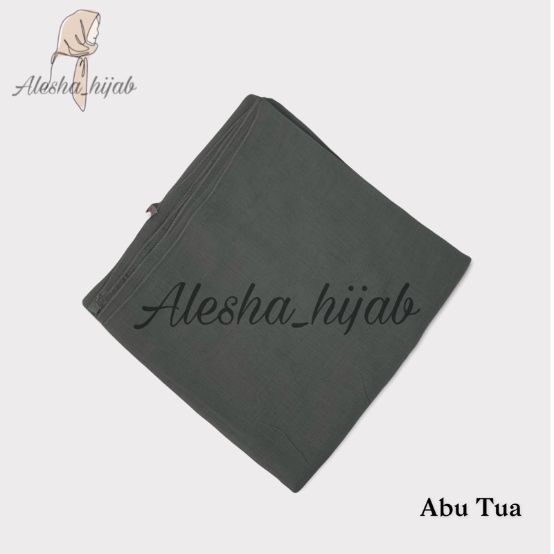 Segi Empat Paris | Jilbab Paris | Hijab Paris | Kerudung Paris Polos Premium-Abu Tua