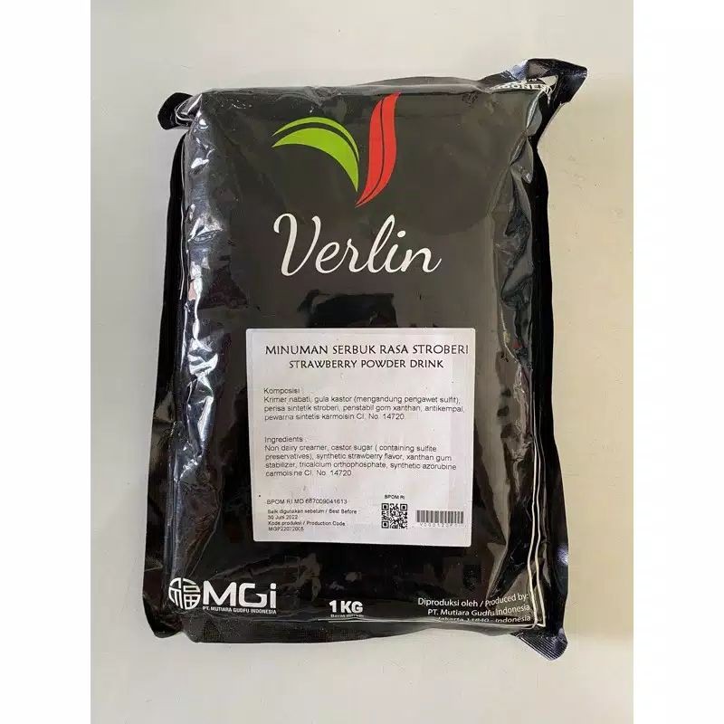 

Verlin Powder STRAWBERRY PLAIN 1kg / bubuk boba strawberry BEST SELLER