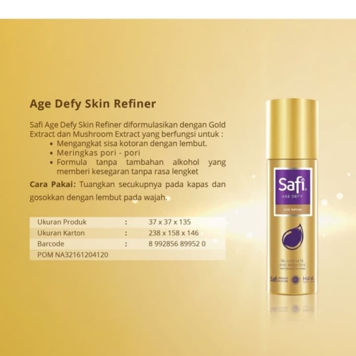 Safi Age Defy Skin Refiner 100ml