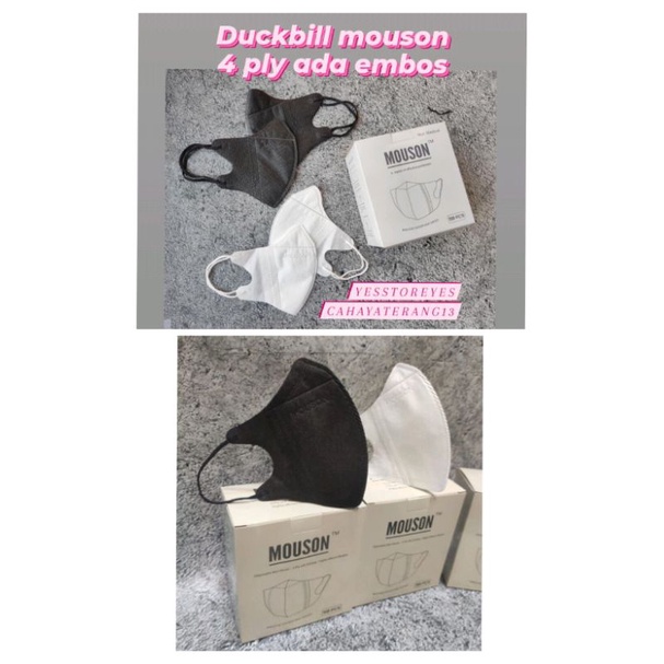 READY DUCKBILL MOUSON GARIS EMBOSS. DUKCBILL MOUSON PUTIH, DUCKBILL MOUSON HITAM