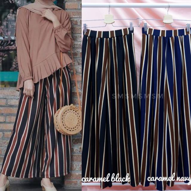 Norway cullote stripe pants stripe cullotes import kulot Norway cullote stripe pants stripe cullotes import kulot