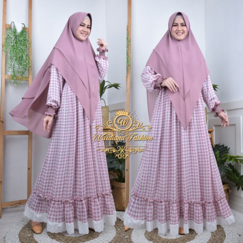 *Syari tartan Renda premium*(Ory Wardiana Fashion)