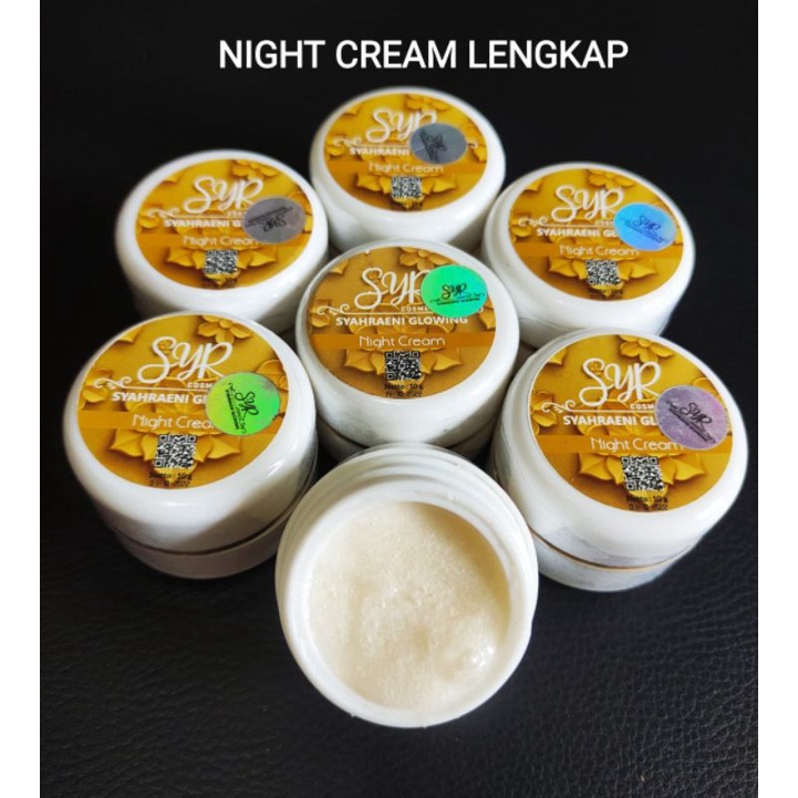 Bisa cod bpom skincare eceran night cream syahreni glowing paket lengkap night cream syr glowing nig