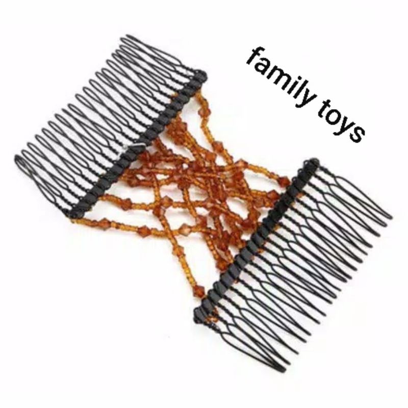 family games Klip magic sisir sirkam rambut manik elastis hairdini metal