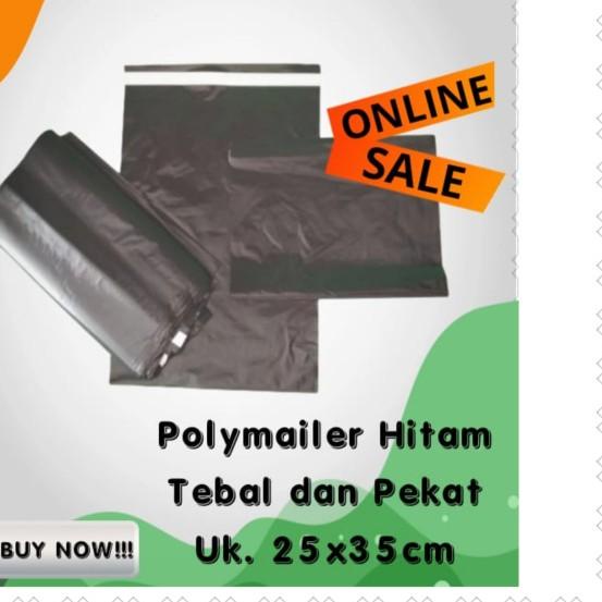 

Plastik Packing POLYMAILER HITAM PREMIUM 25cmx35cm(100pcs)