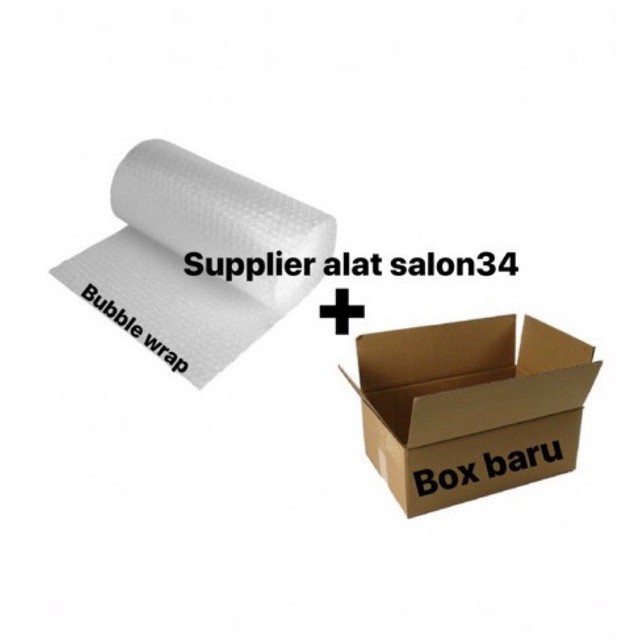 

bubble wrap + box packing untuk kenyamanan dan keamanan
