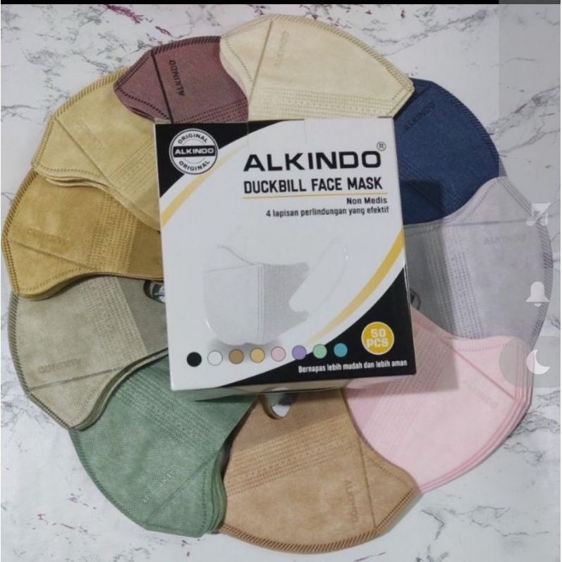 MASKER DUCKBILL GARIS ALKINDO 10 WARNA ISI 50LEMBAR