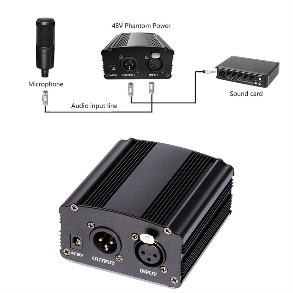 Phantom Power 48V for Condenser Microphone Shopee Indonesia