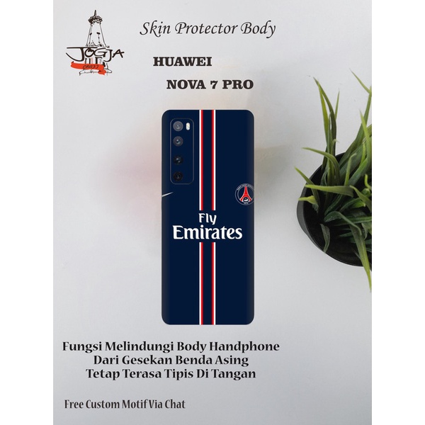 Dapat 2pcs Garskin HP Huawei NOVA 7 PRO Motif jers - Free Custom Via Motif