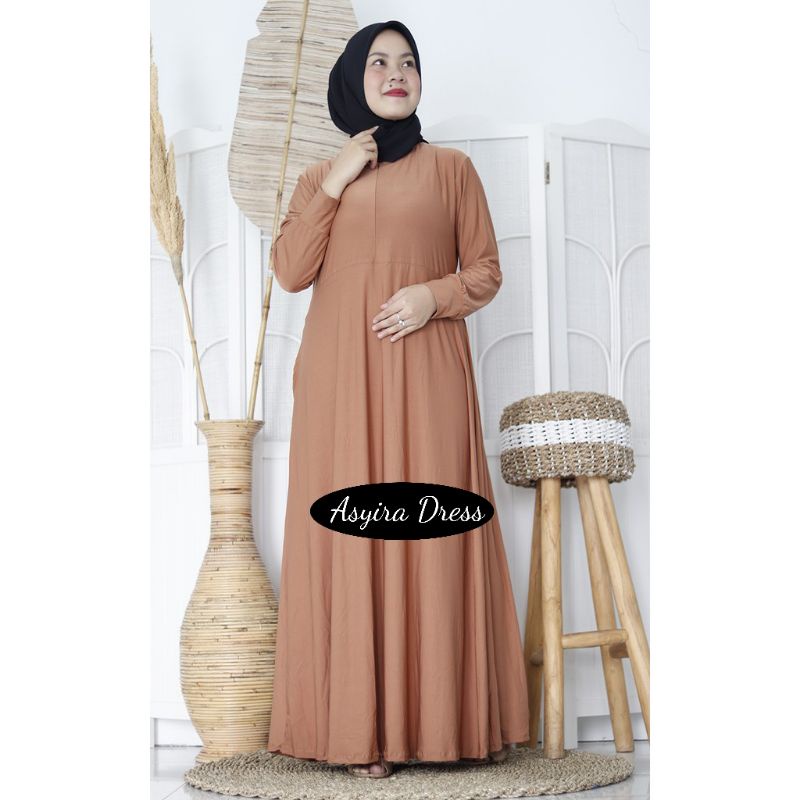 Baju Gamis Jersey Maxi Maxy Dress BIG Size Ukuran XL XXL XXXL 3XL 5XL LD120 LD140 SUPER JUMBO Polos 