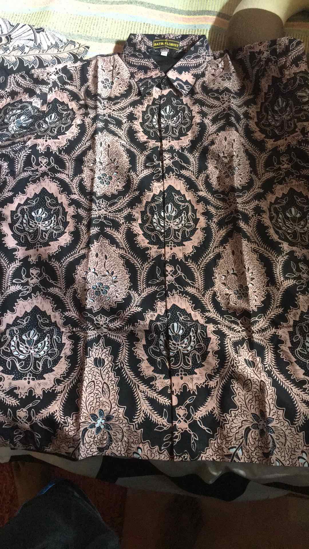 Batik Pria Bokor Kencono Mocca Size M - Xxl  Batik Solo Asli Katun Primisima Full Furing