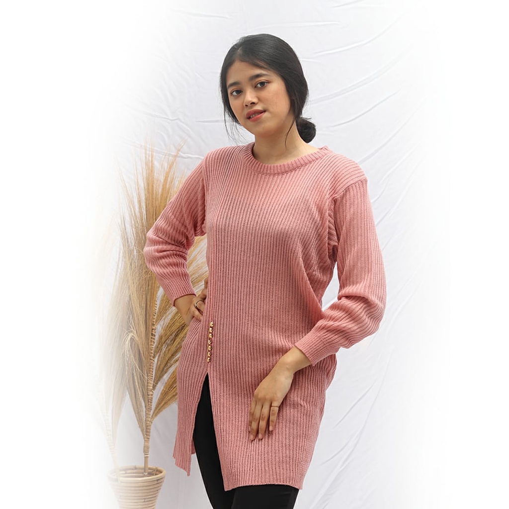 VK__ store Baju Rajut Wanita TUNIK RAJUT / TUNIK SLIT RAJUT / KARENINA TUNIK RAJUT KARENINA TUNIK RA