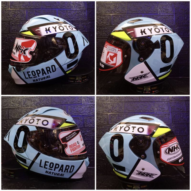 HELM COUPLE NHK GP R TECH + HELM NHK S1 GP PRO MOTIF LEOPARD SE HK 17